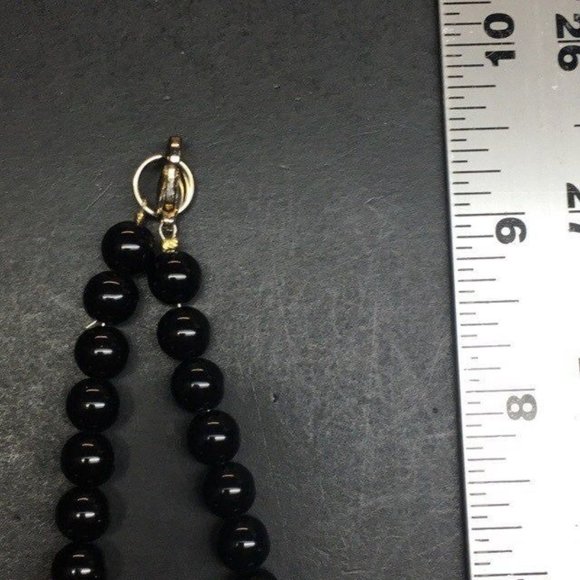 Retro Necklace Gold Slider Pendant Purple Turquoise Blue Black Fluted Round BoHo - Picture 6 of 6